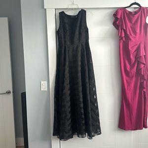 Black High Neck Long Sleeveless Dress